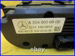 12 13 14 15 Mercedes-Benz C 250 AC Temp Climate Control Switch PN 204 900 68 08