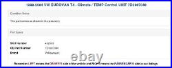 1999-2004 VW EUROVAN T4 Climate / TEMP Control UNIT 7D0907040