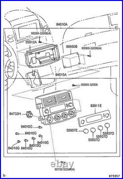 2006-2010 Toyota Sienna Temp Control Panel WithO Sonar New OEM 8401308090 57100400