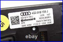 2012-2014 AUDI A7 C7 REAR AC Climate / TEMP Control UNIT 4G0919158J