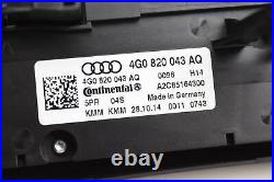 2013-2015 AUDI A6 TDI C7 Front AC Climate / TEMP Control UNIT 4G0820043AQ