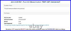 2014 AUDI RS7 Front AC Climate Control / TEMP UNIT 4G0820043AF