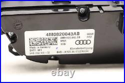 2016-2020 AUDI Q7 Front AC Climate / TEMP Control UNIT 4M0820043AB