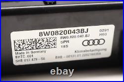 2018-2024 AUDI S4 B9 Front AC Climate Control / TEMP UNIT 8W0820043BJ