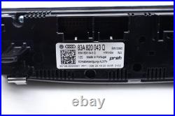 2020-2022 AUDI Q3 F3 Front AC Climate / TEMP Control UNIT 83A820043Q