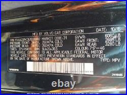 Temperature Control Rear Console Mounted 16-17 VOLVO XC90 815180 ID# 31346788